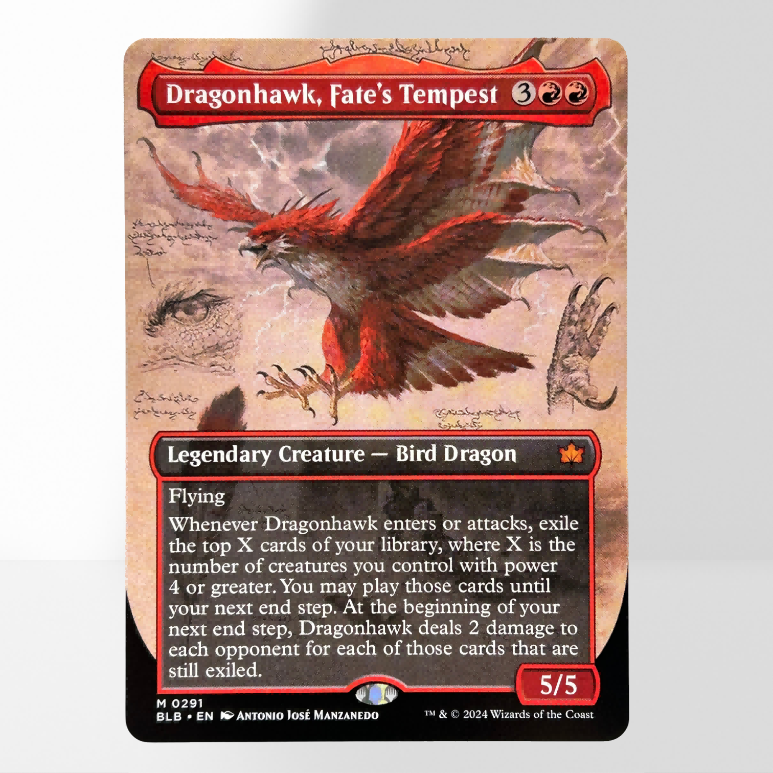 Dragonhawk, Fate's Tempest #291 HOLO Dragonhawk, Fate's Tempest #291 HOLO - Image 1