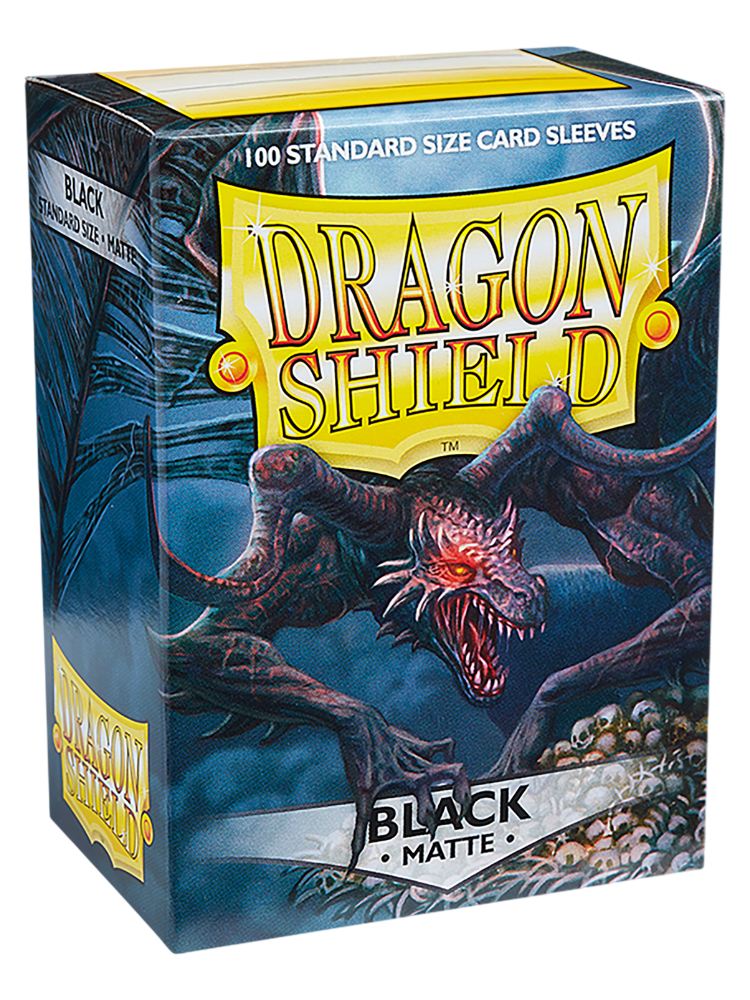 哑光黑色正面 Dragon Shield Sleeves Matte Black 100PCS - Image 1