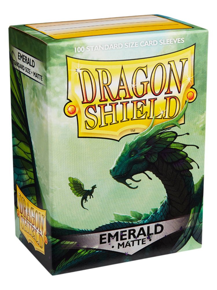 翠绿色正面 Dragon Shield Sleeves MATTE Emerald 100PCS - Image 1
