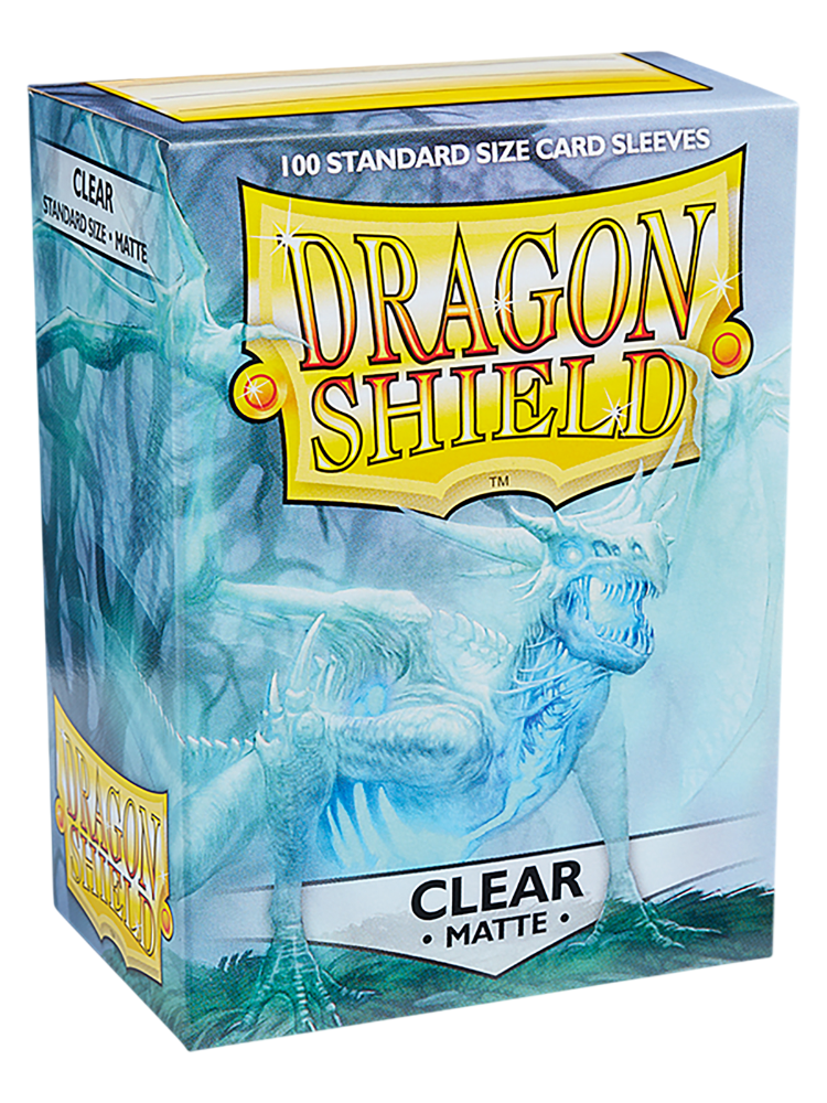透明正面 Dragon Shield Sleeves Matte Clear 100PCS - Image 1