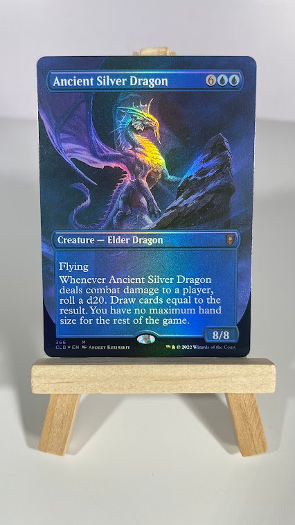 Ancient Silver Dragon borderless foil Ancient Silver Dragon borderless foil - Image 1