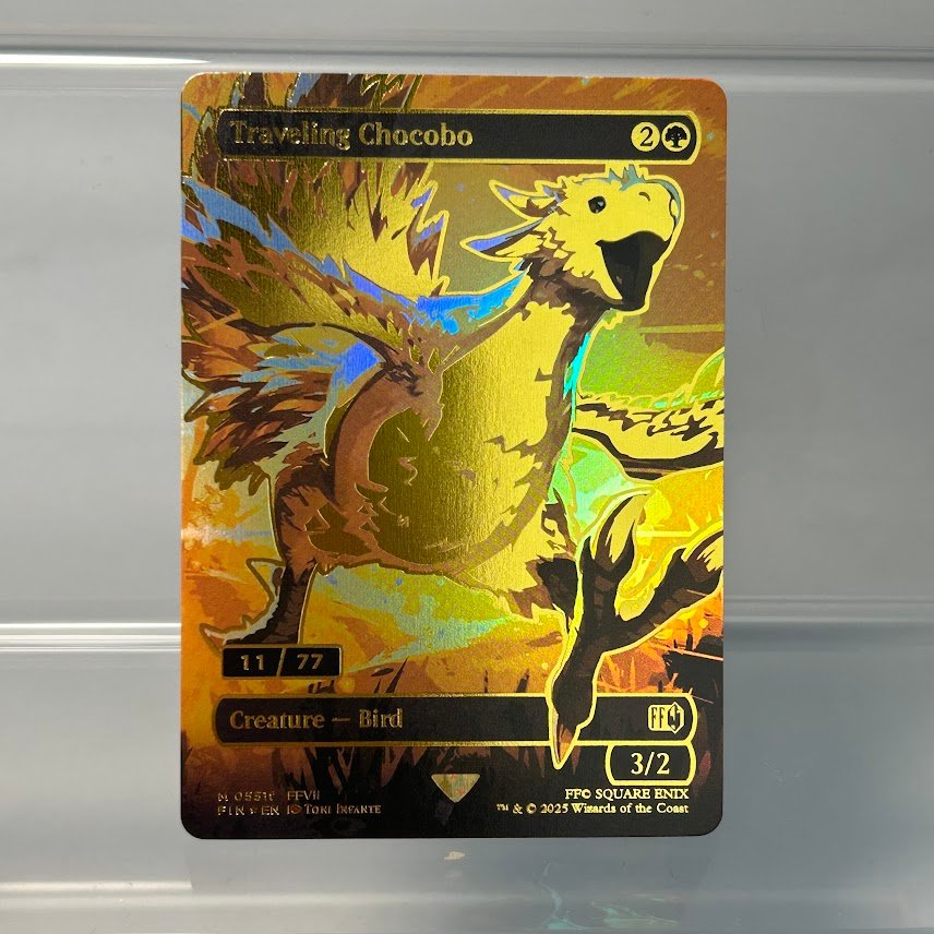 Traveling Chocobo #551f (raised golde foil)(11) Traveling Chocobo #551f (raised golde foil)(11) - Image 1