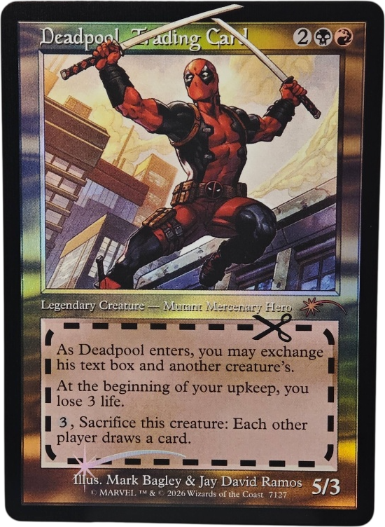 Deadpool Trading Card SLD #7127 foil Deadpool Trading Card SLD #7127 foil - Image 1