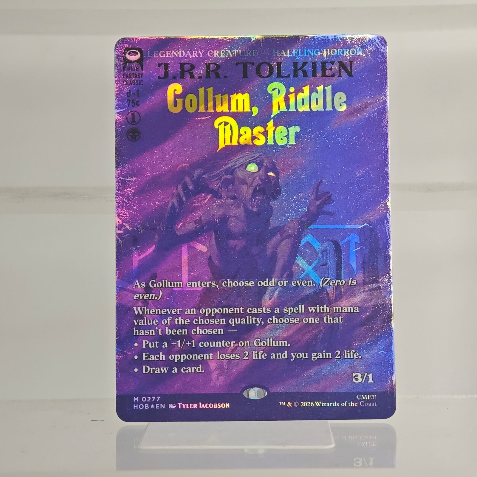 Gollum, Riddle Master HOB #277 Surge foil Gollum, Riddle Master HOB #277 Surge foil - Image 1