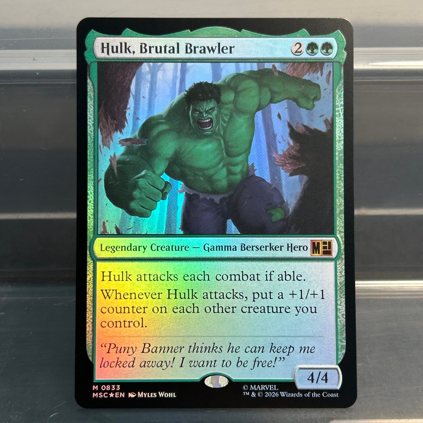 Hulk, Brutal Brawler #833 foil Hulk, Brutal Brawler #833 foil - Image 1