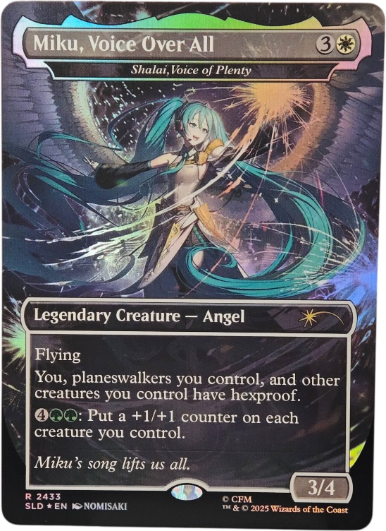Miku, Voice Over All(Shalai, Voice of Plenty) SLD #2433 foil Miku, Voice Over All(Shalai, Voice of Plenty) SLD #2433 foil - Image 1