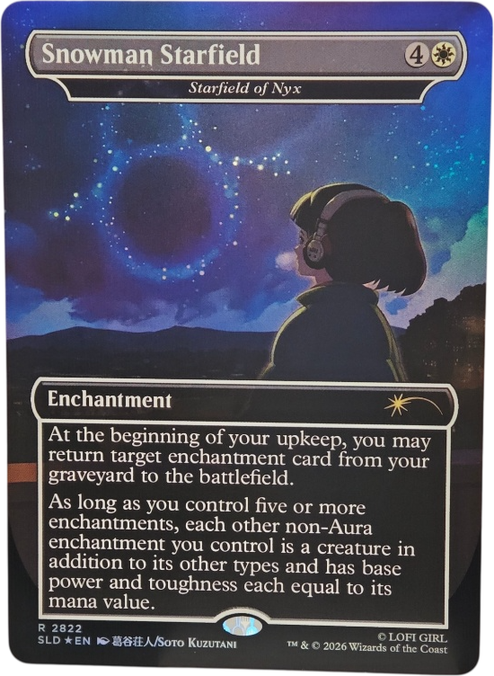 Snowman Starfield(Starfield of Nyx) SLD #2822 foil Snowman Starfield(Starfield of Nyx) SLD #2822 foil - Image 1