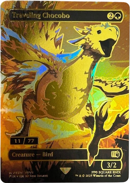 Traveling Chocobo #551f (raised golde foil)(11) Traveling Chocobo #551f (raised golde foil)(11) - Image 1