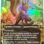 raised  Chatterfang, Squirrel General #95 (raised foil) [Bloomburrow Commander (BLC)]-EN foil