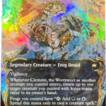 raised  Clement, the Worrywort #347 (raised foil) [Bloomburrow (BLB)]-EN foil