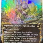 raised  Finneas, Ace Archer #348 (raised foil) [Bloomburrow (BLB)]-EN foil
